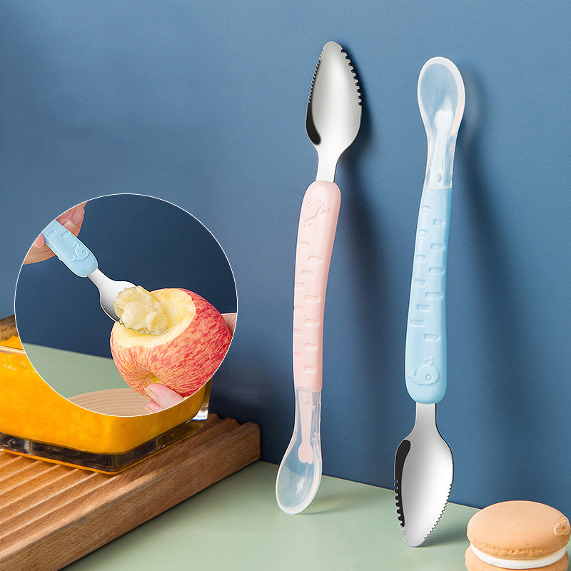 Double Head Baby Silicone Food Spoon