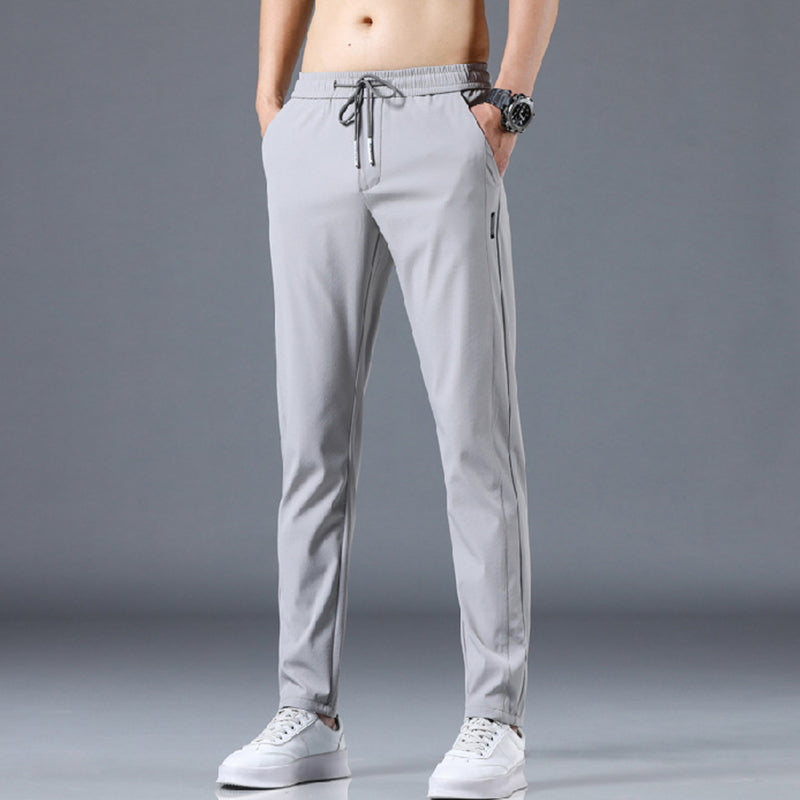 Ice silk casual trousers for men