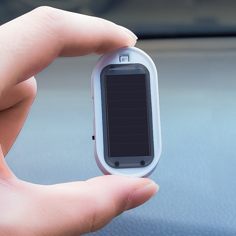 Solar LED flashing car alarm simulator