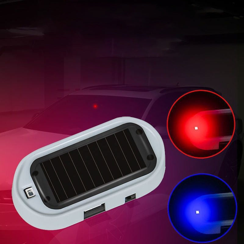 Solar LED flashing car alarm simulator