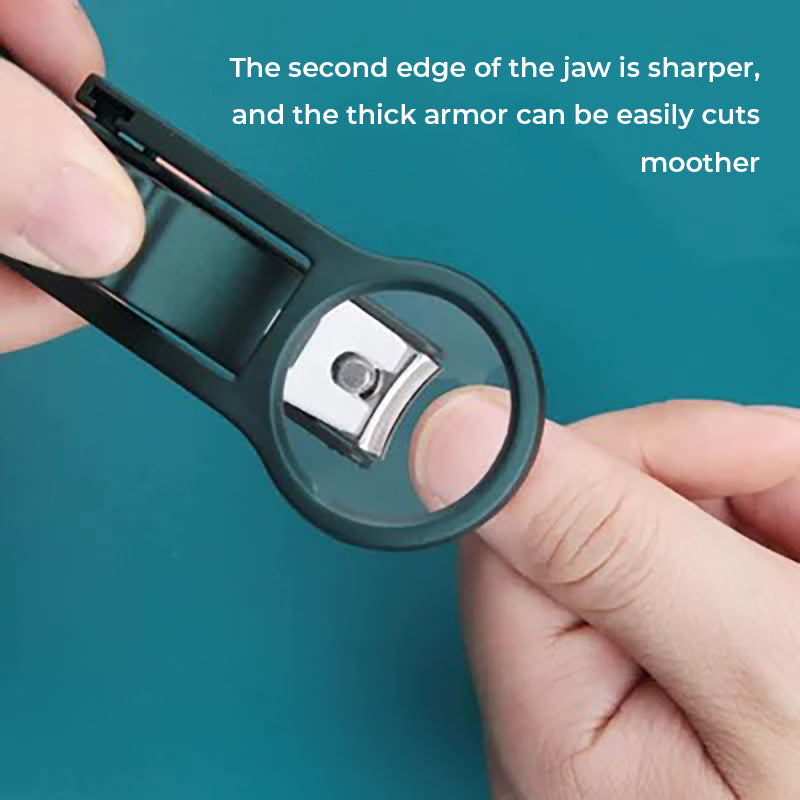 Portable Nail Scissors With Magnifying Glass