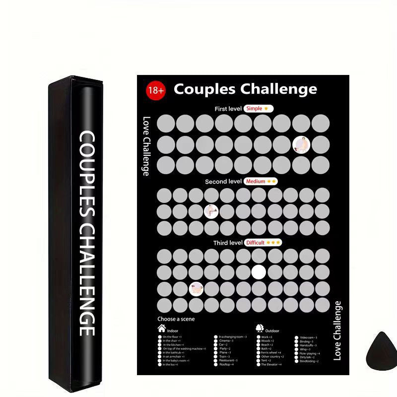 Couples challenge scratch poster