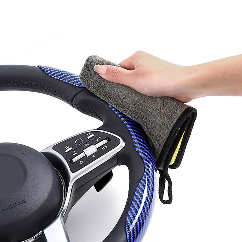 Universal Laser Carbon Fiber Pattern Steering Wheel Cove