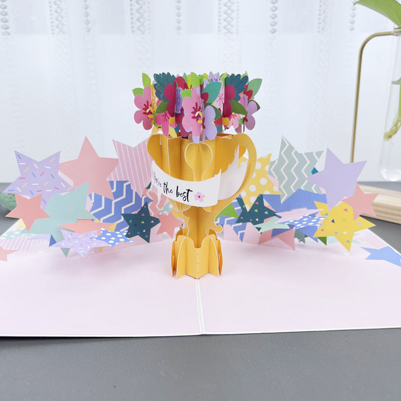 3D Handmade Flower Greeting Card