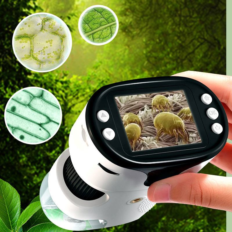 Portable microscope with lighting is suitable for home use