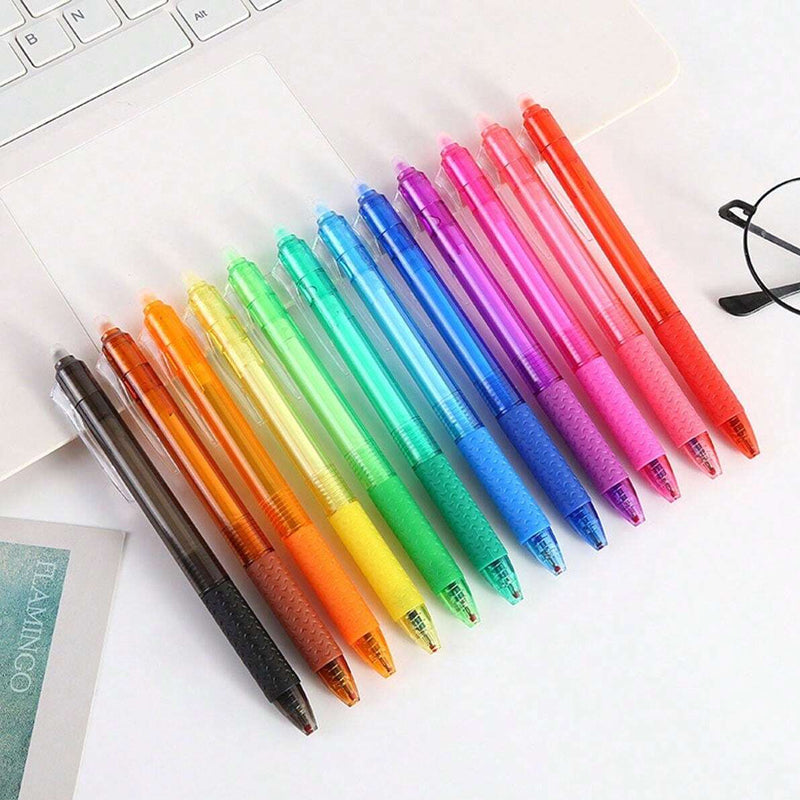 Multi-Color Erasable Gel Pens (12 pcs)