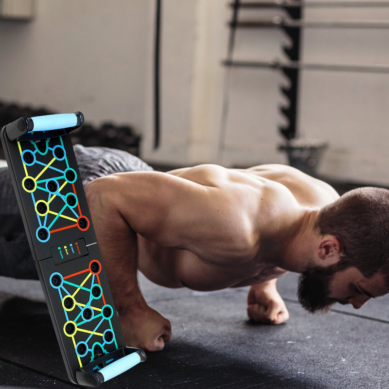 Foldable Push-Up Multi-Muscle Trainer