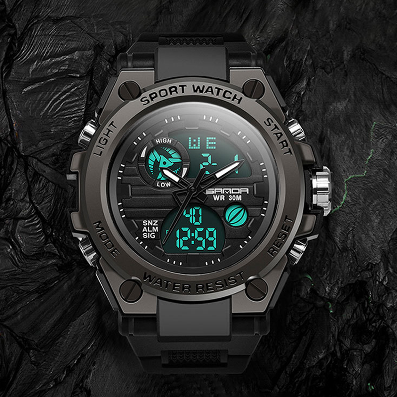 Men's  Double-display Waterproof Luminous Watch