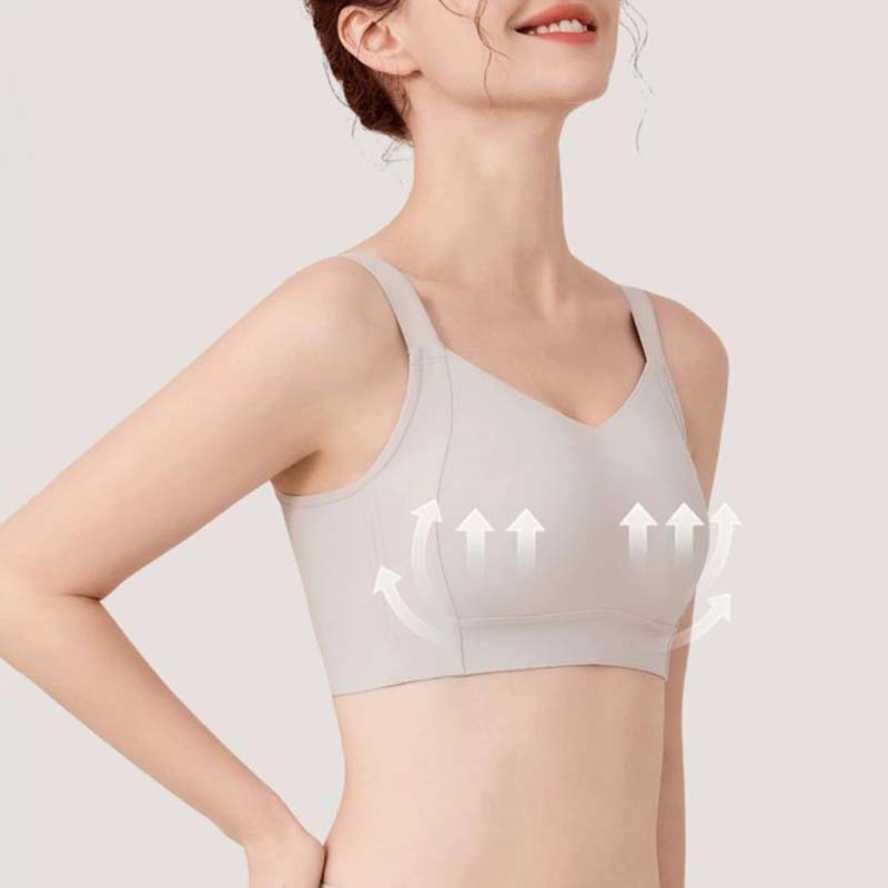 Anti-sagging large breast support bra