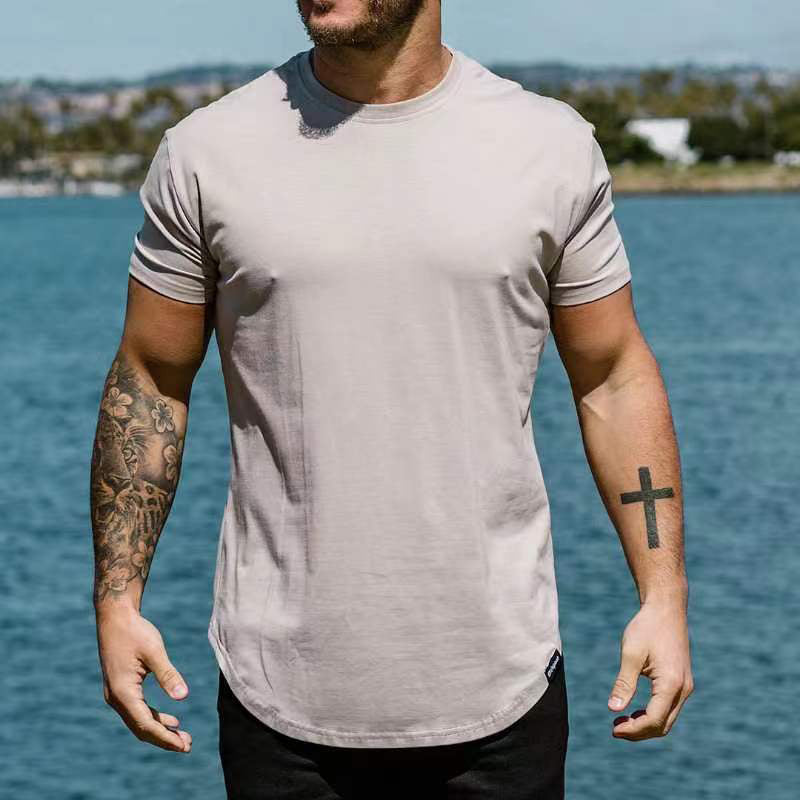 Slim Fit Short Sleeve Men's Cotton Sports T-Shirt