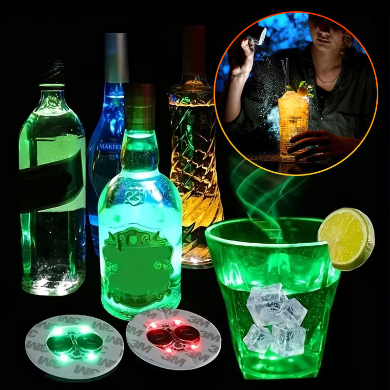 LED Luminous Bottle Stickers and Coasters