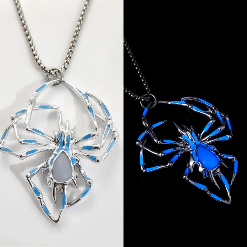 Glow-in-the-Dark 3D Spider Necklace