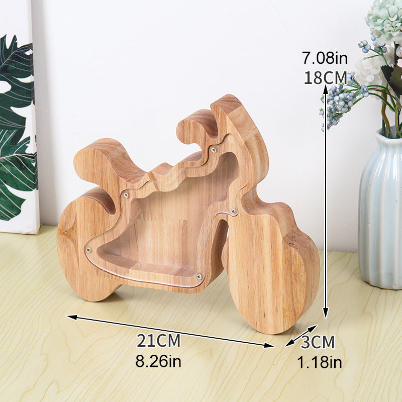 Wooden Animal Piggy Bank