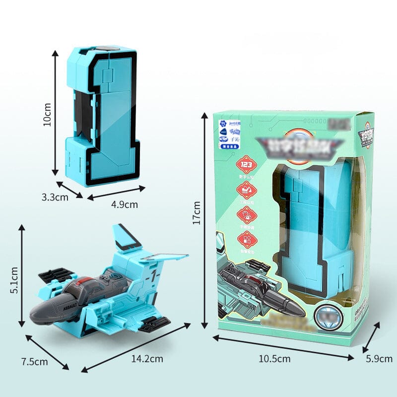 Toy Deformation Number Transform Robot gyerekeknek