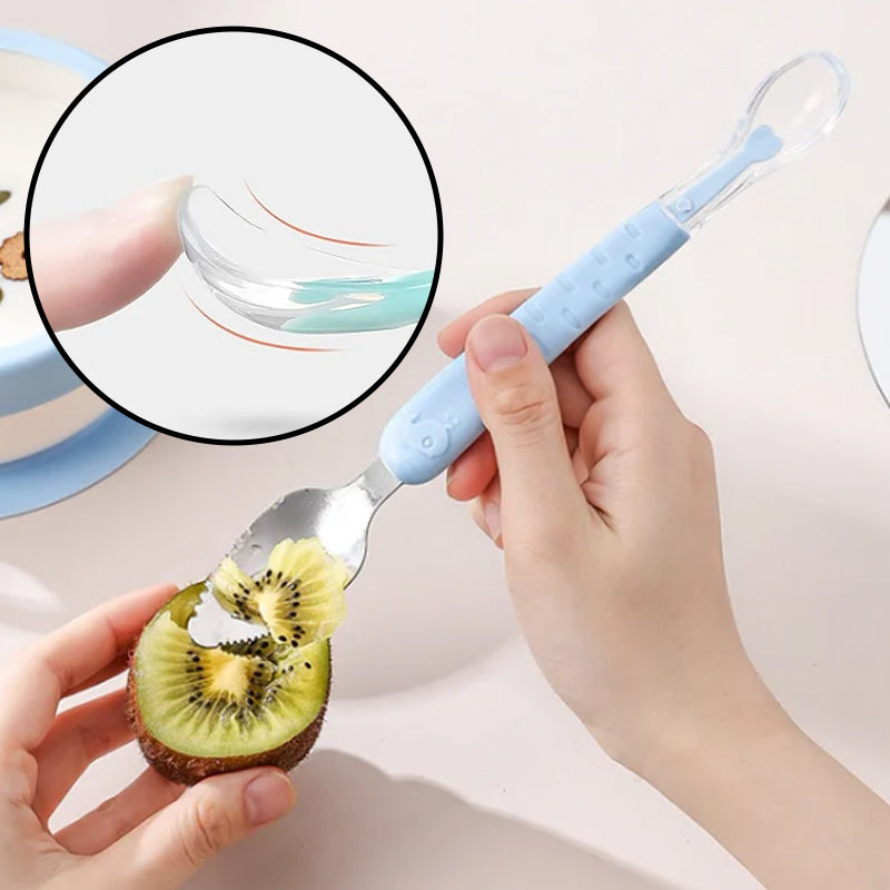 Double Head Baby Silicone Food Spoon