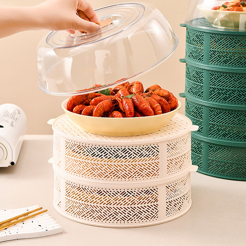 Dust-proof multi-layer hollow dish cover