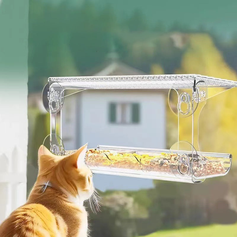 Outdoor Clear View Window Suction Cup Bird Feeder