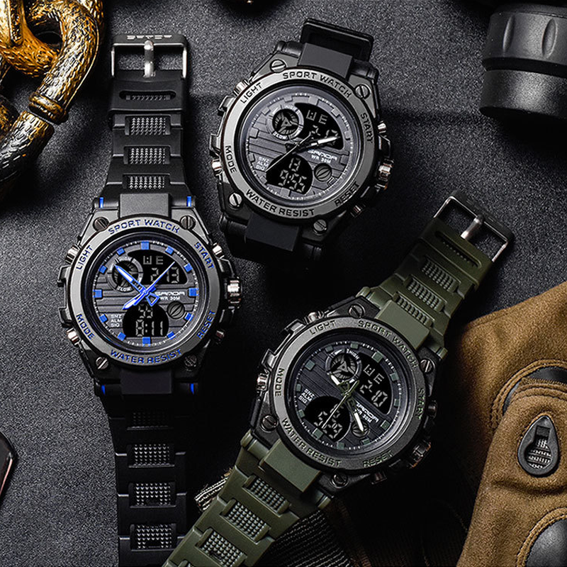 Men's  Double-display Waterproof Luminous Watch