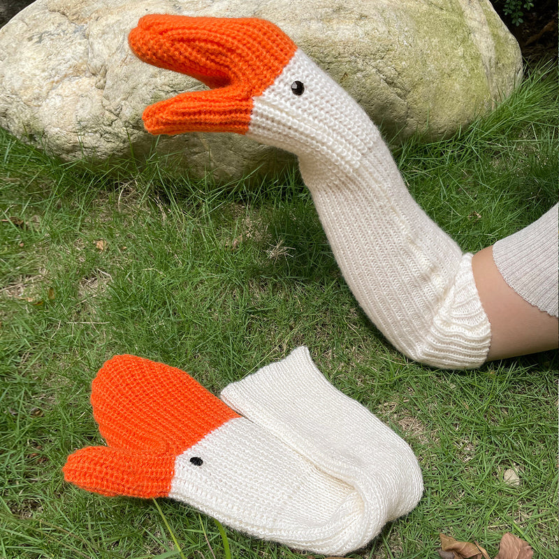 Knit Warm Duck Gloves