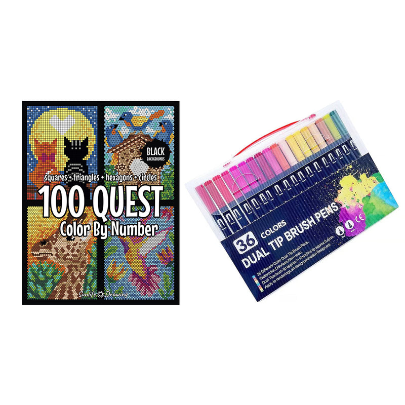 100 QUEST Color by Numbers Book A