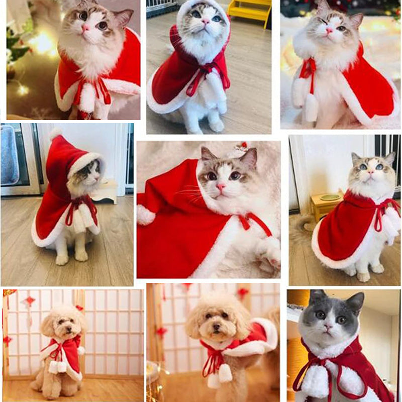 Pet Christmas Hooded Cape