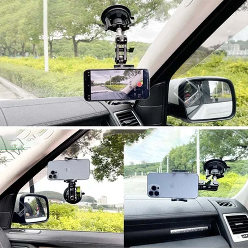 Car Suction Cup Phone Holder with Universal Ball Head Arm