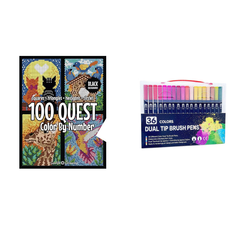 100 QUEST Color by Numbers Book A