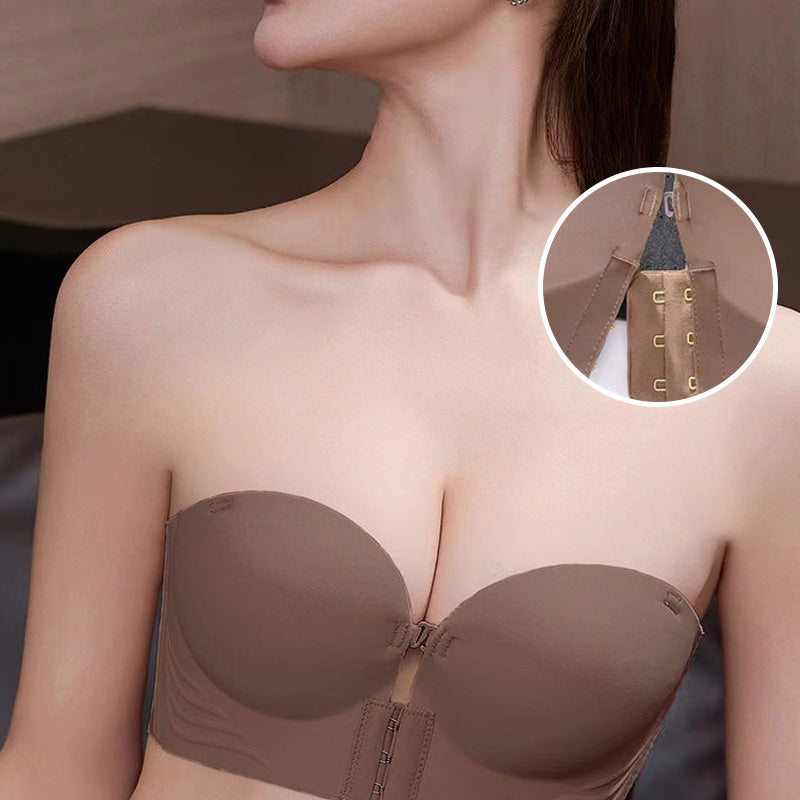 Women's Non-Slip Front Closure Strapless Bra