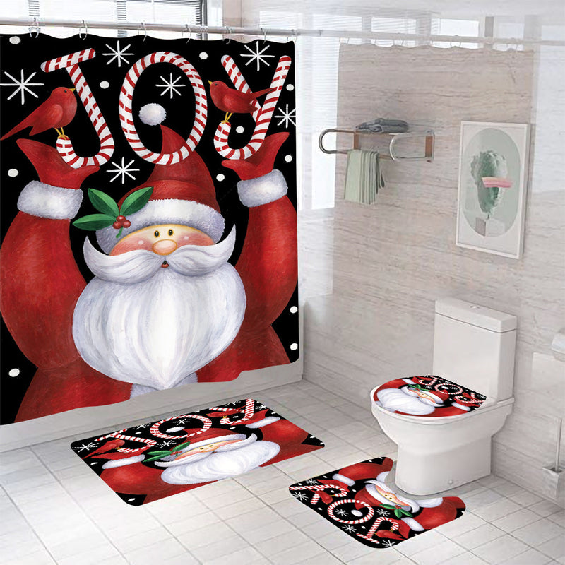 Christmas Shower Curtain Santa Joy