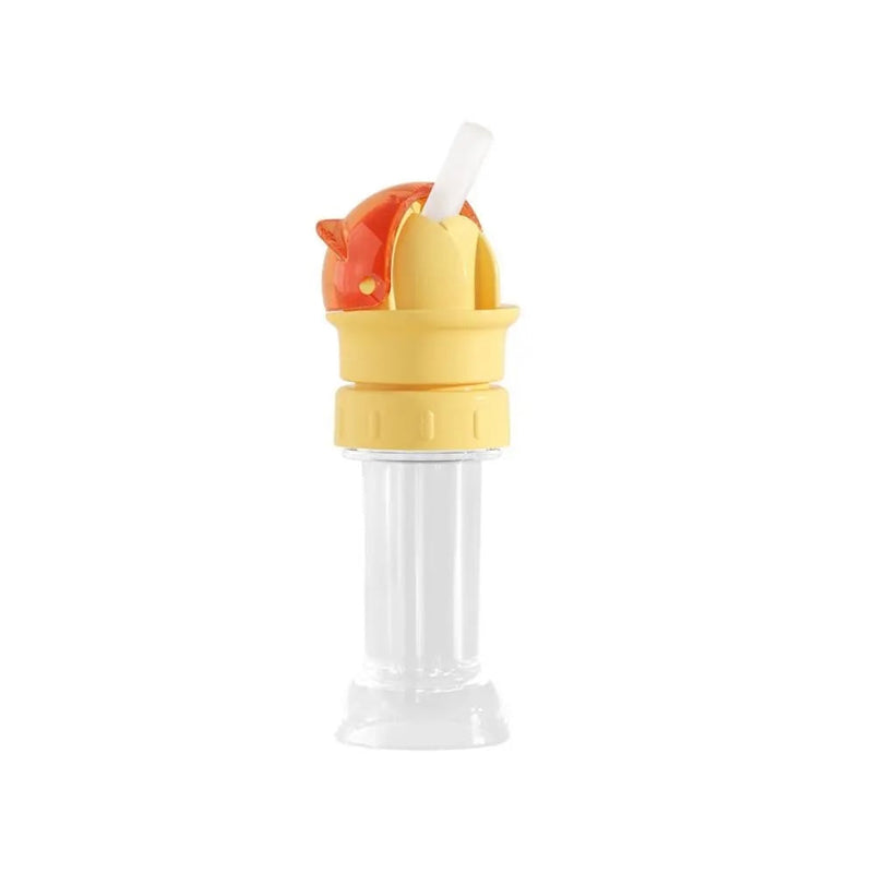 Reusable children's beverage water bottle straw lid