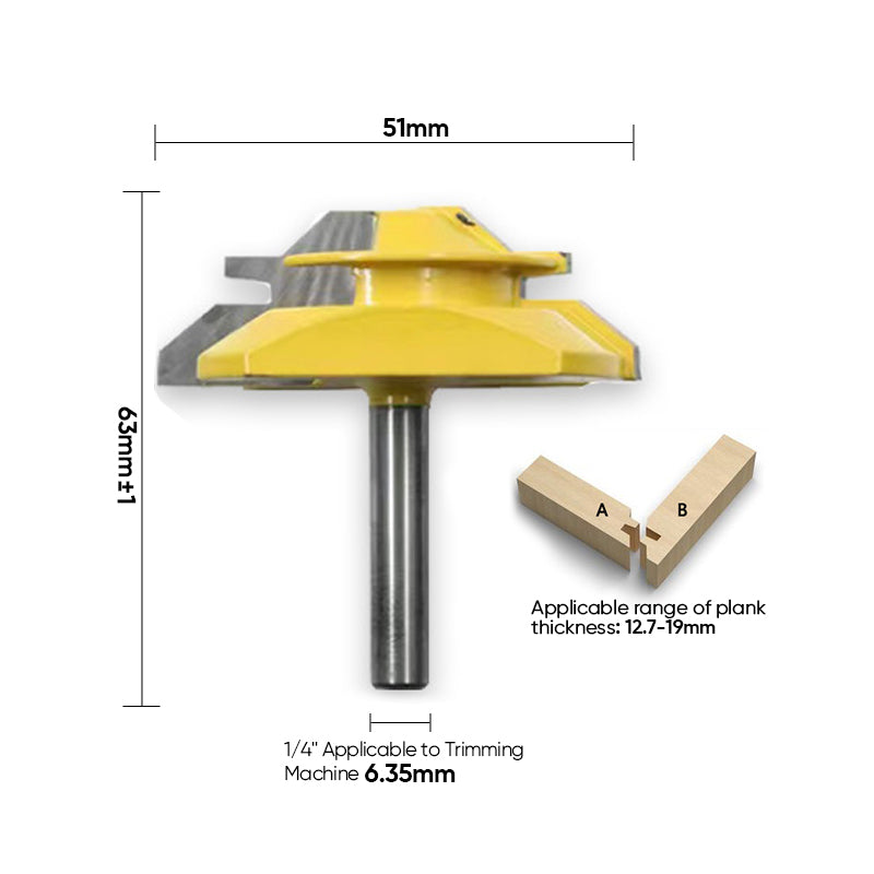 Router Bit 45 Degree Glue Joint Lock Miter