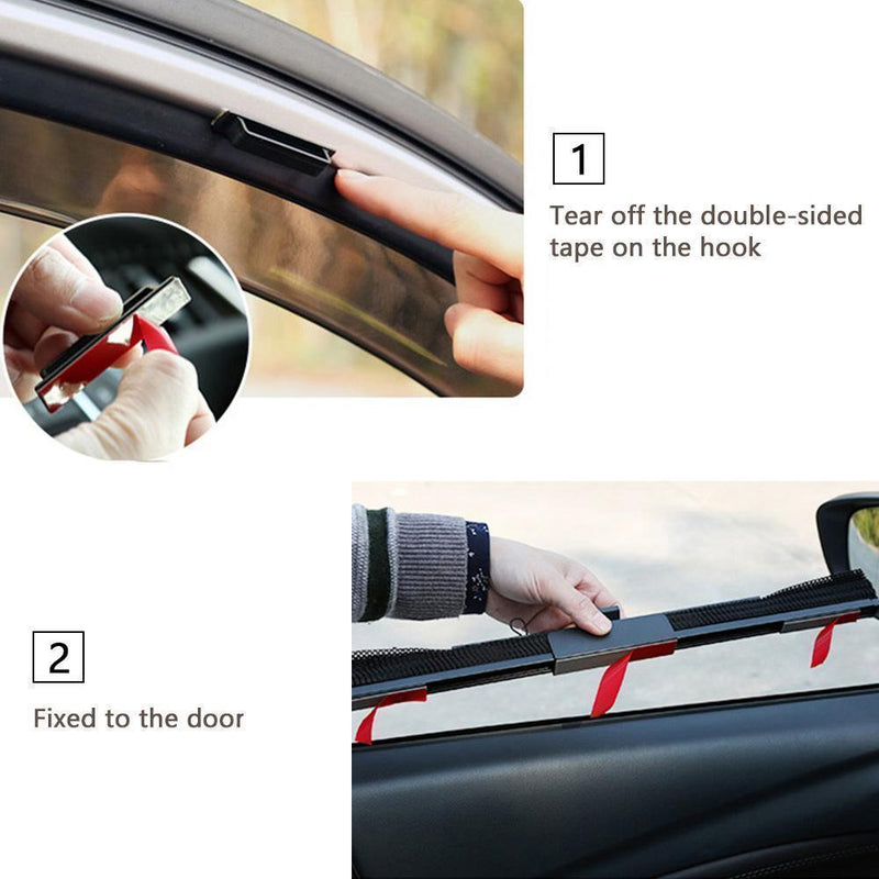 Car Window Sun Shade Curtain With 3M Adhesive