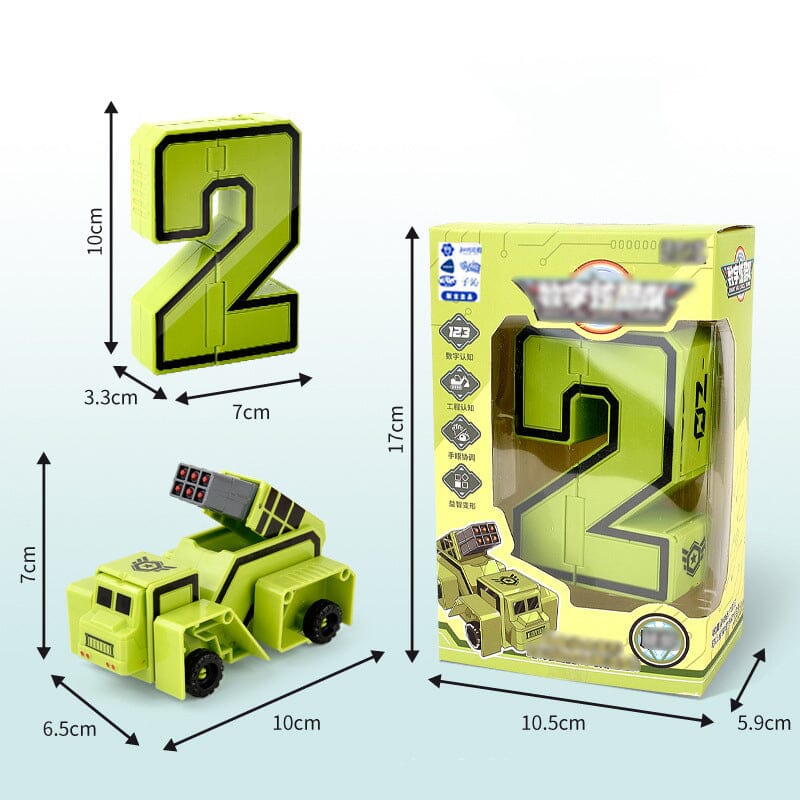 Toy Deformation Number Transform Robot gyerekeknek