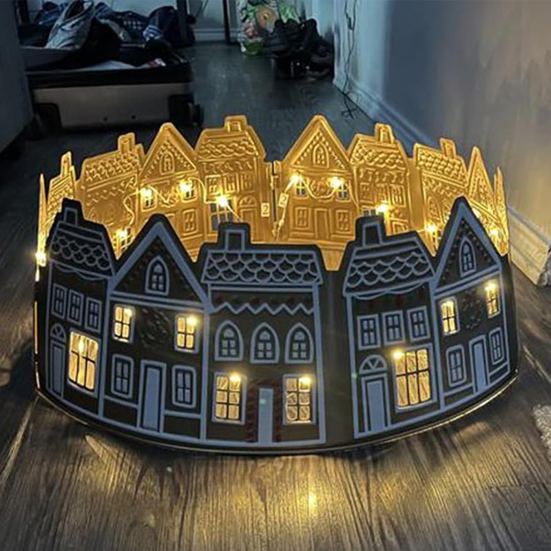 LED Gingerbread House Christmas Tree Collars Tree Skirt