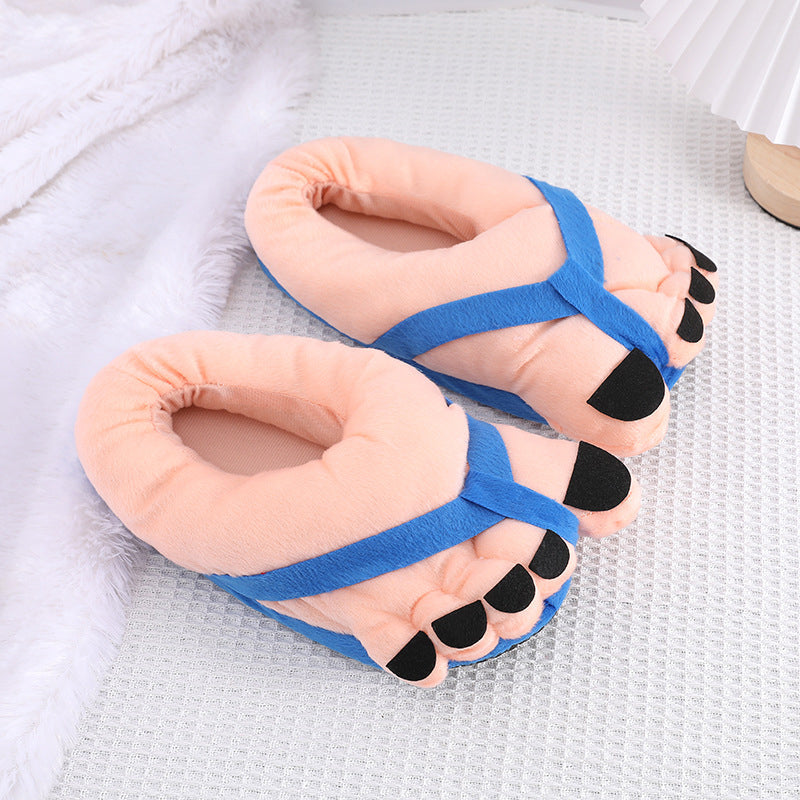 Funny Foot Plush Novelty Slippers