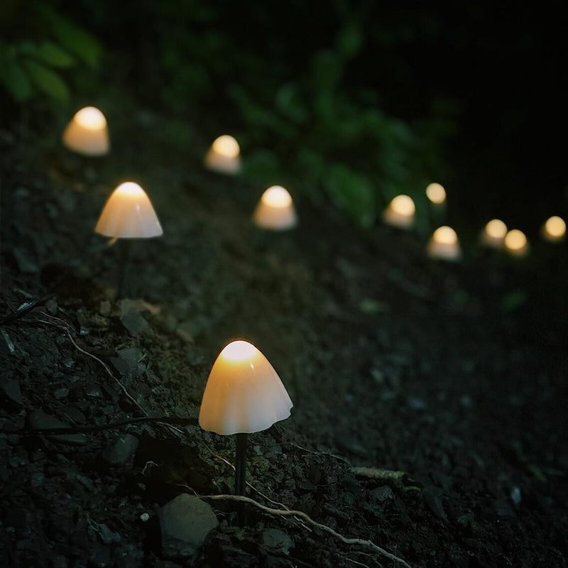 Led Solar String Lights Ground Plug Mushroom Lights