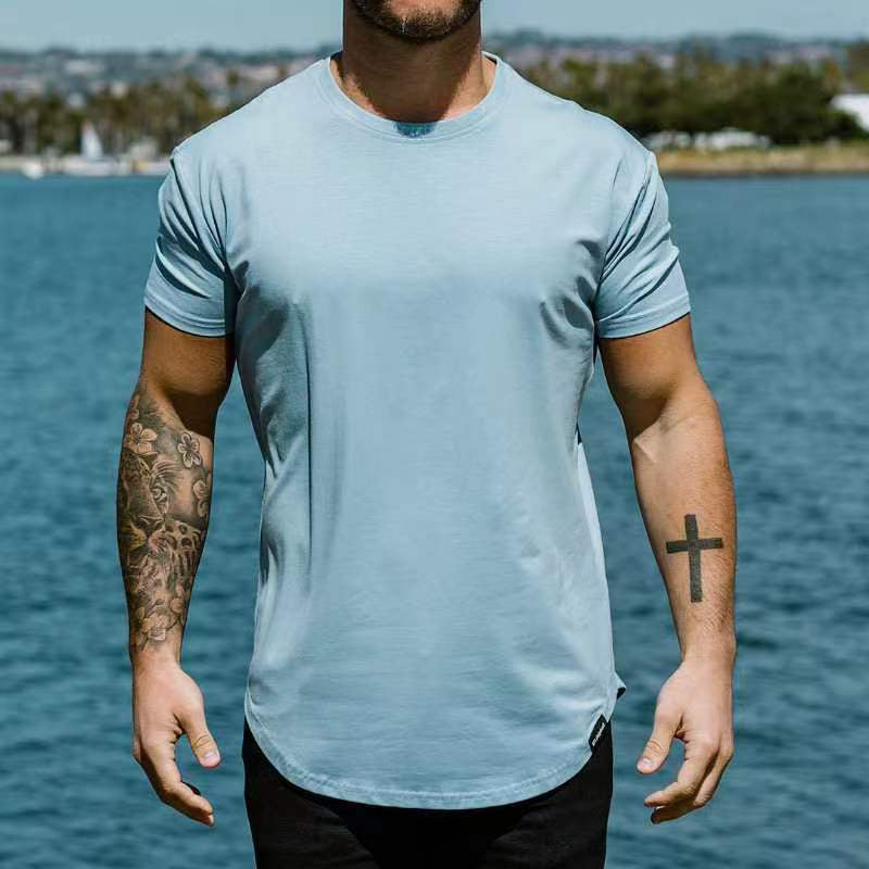 Slim Fit Short Sleeve Men's Cotton Sports T-Shirt