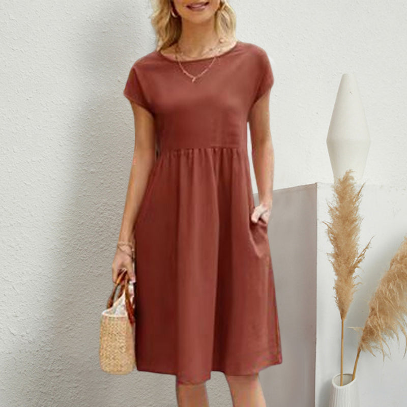 Women's Cotton Round Neck Dress