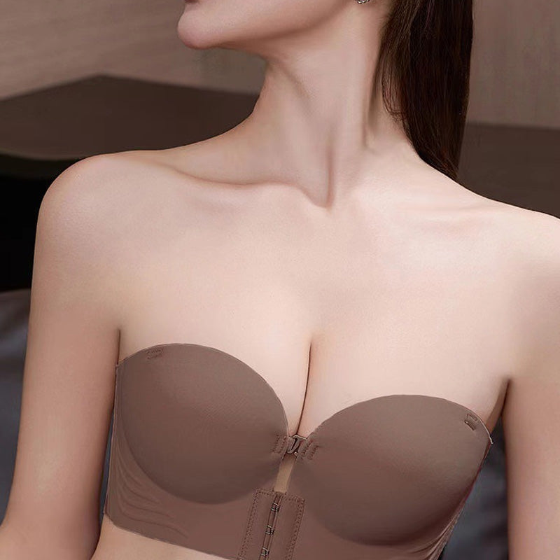 Women's Non-Slip Front Closure Strapless Bra