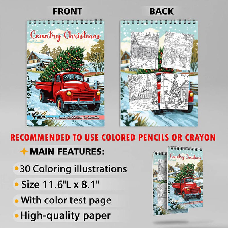 Country Christmas Coloring Book