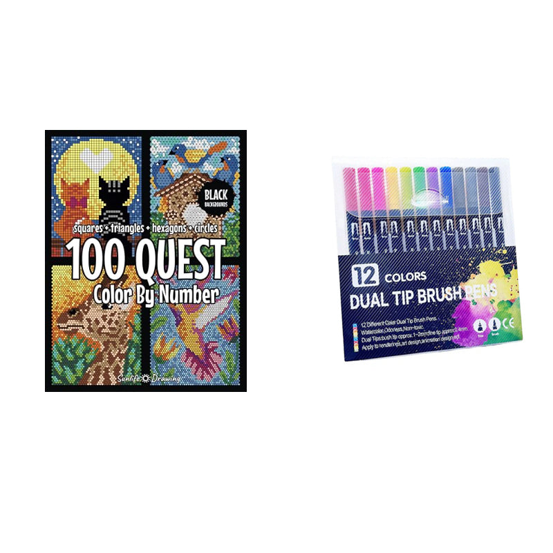 100 QUEST Color by Numbers Book A