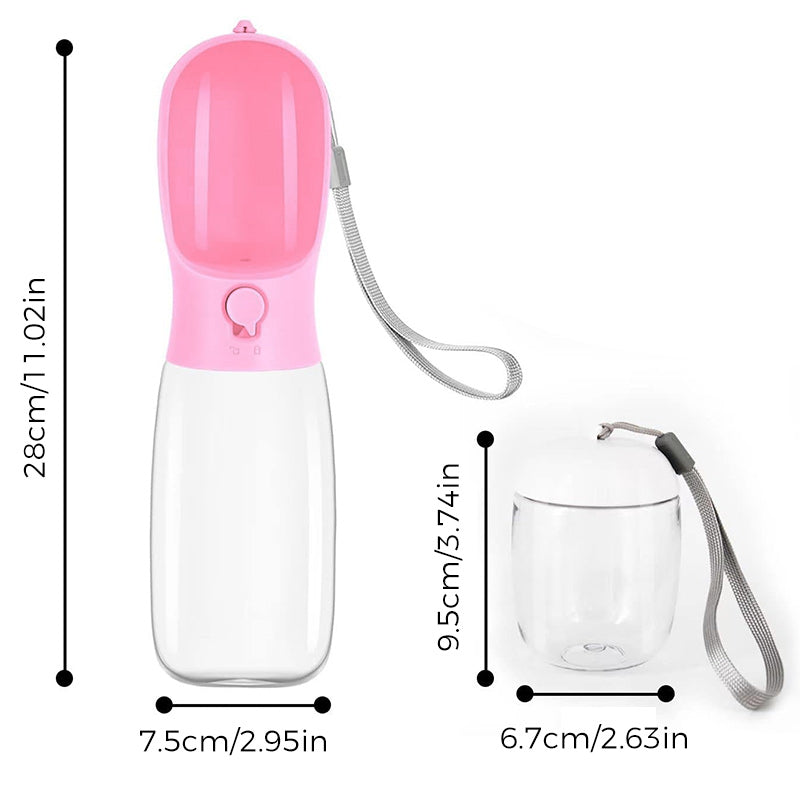 2 In 1 Portable Water Bottle Food Feeder