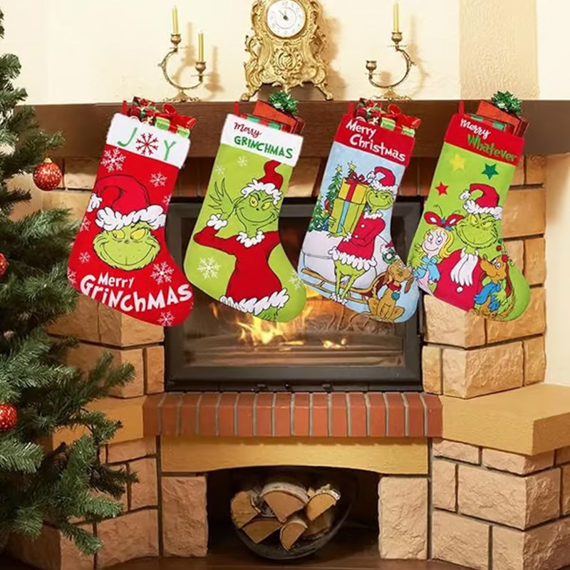 Green Christmas Stockings Christmas Decorations