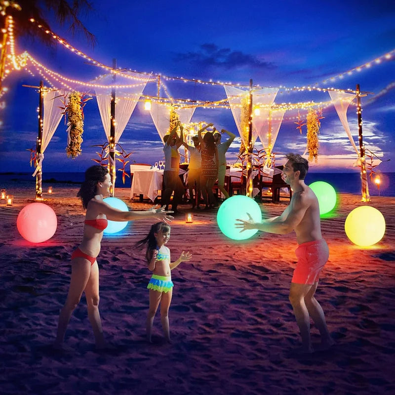 Pool Decoration LED Light 16 Colors Luminous Beach Ball