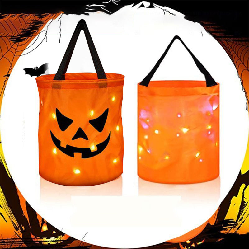 Personalized Glowing Pumpkin Tote