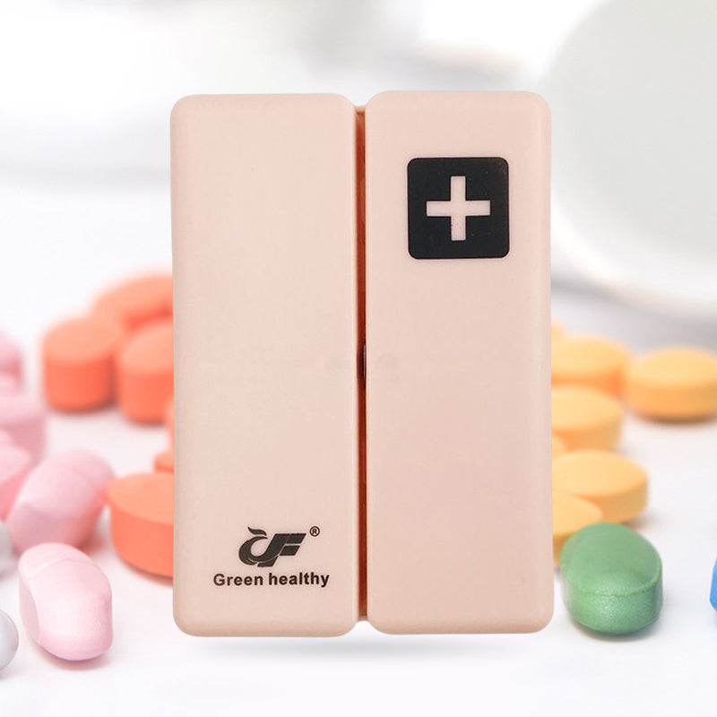 Portable magnetic Pill Case with 7 Compartments
