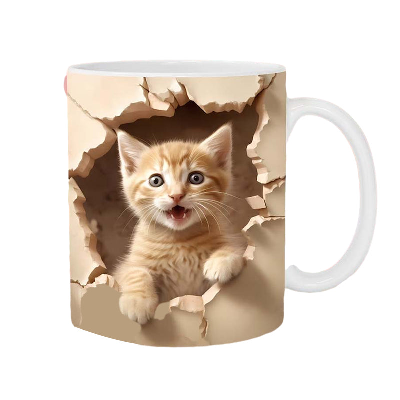 3D Print Kittens Hole In A Wall Mug