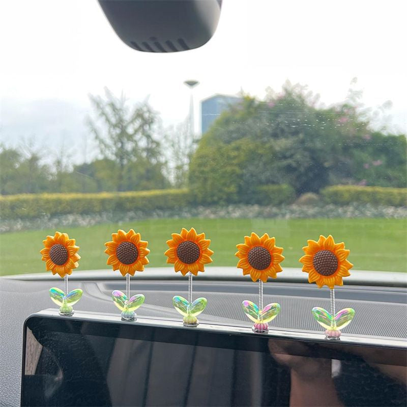 Cute Sunflower Car Ornament