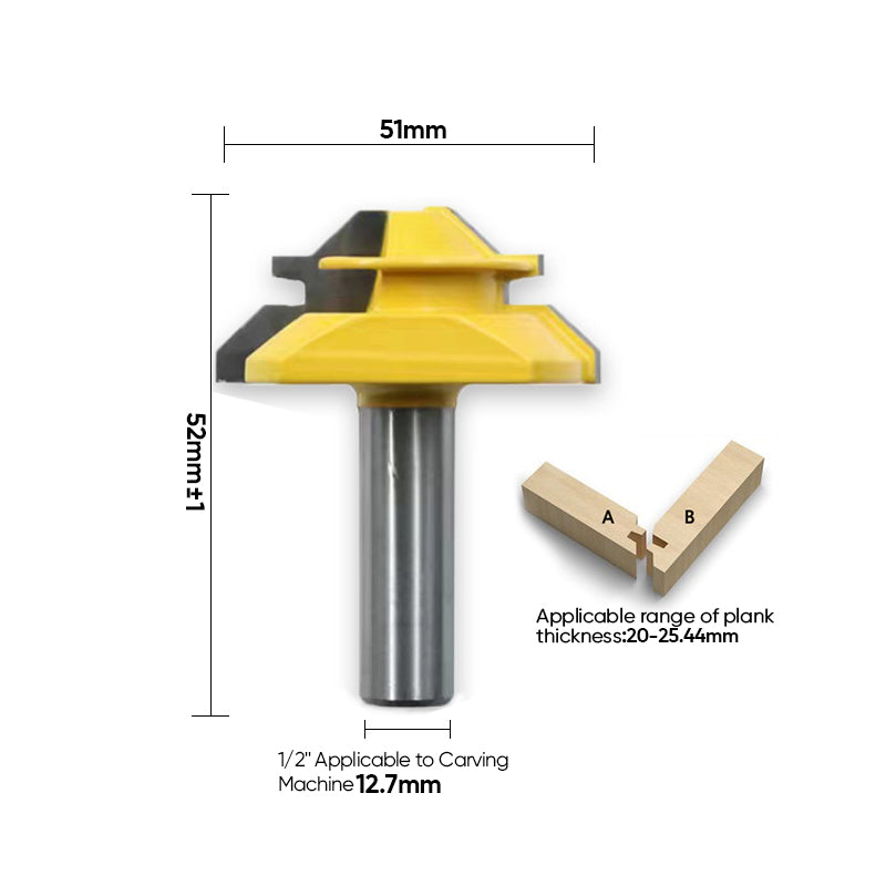 Router Bit 45 Degree Glue Joint Lock Miter