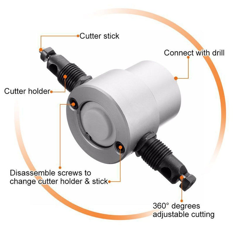 Nibbler Cutter Drill Attachment Double Head Metal Sheet